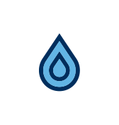 Icon of a droplet with text about having 1000+ Valspar color options to choose from for concrete stains.
