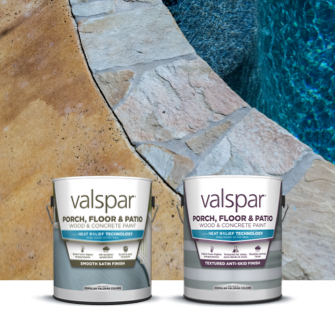 Valspar product cans.